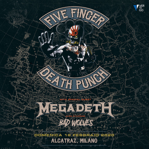 FIVE FINGER DEATH PUNCH + MEGADETH – insieme nel MegaDethPunch tour, data italiana!