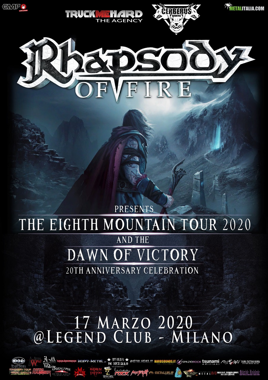 RHAPSODY OF FIRE – Show Speciale per i 20 anni di “Dawn Of Victory” a Marzo