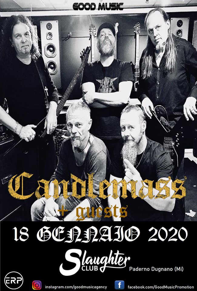 CANDLEMASS – in concerto il 18 gennaio