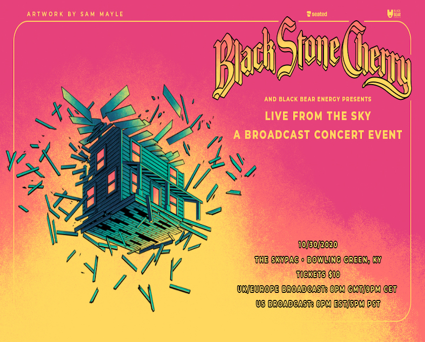 BLACK STONE CHERRY – annunciano il concerto in streaming “Live From The Sky”
