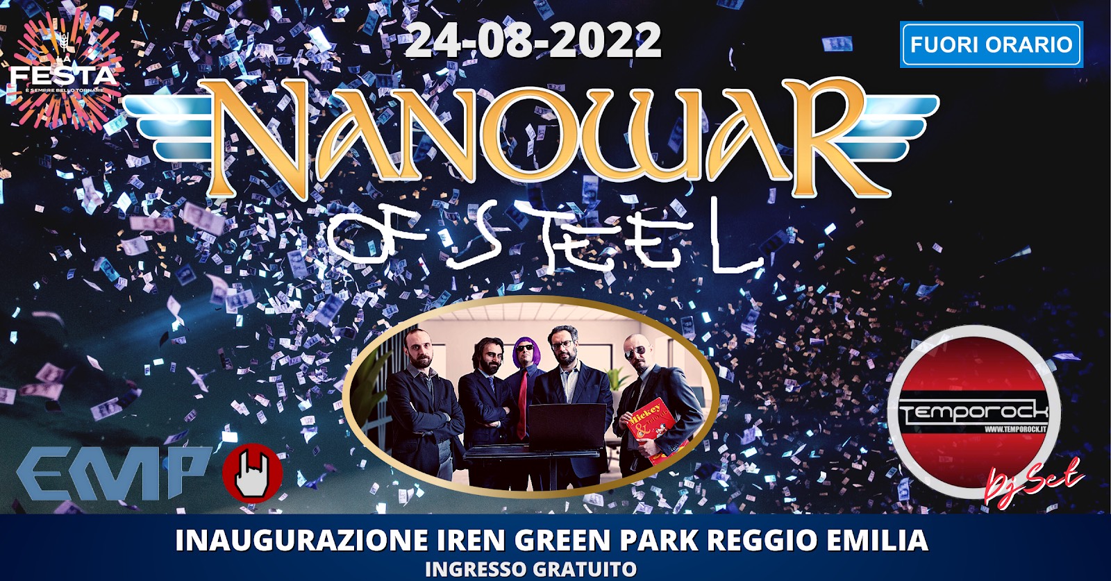 NANOWAR OF STEEL – live gratuito a Reggio Emilia il 24 agosto