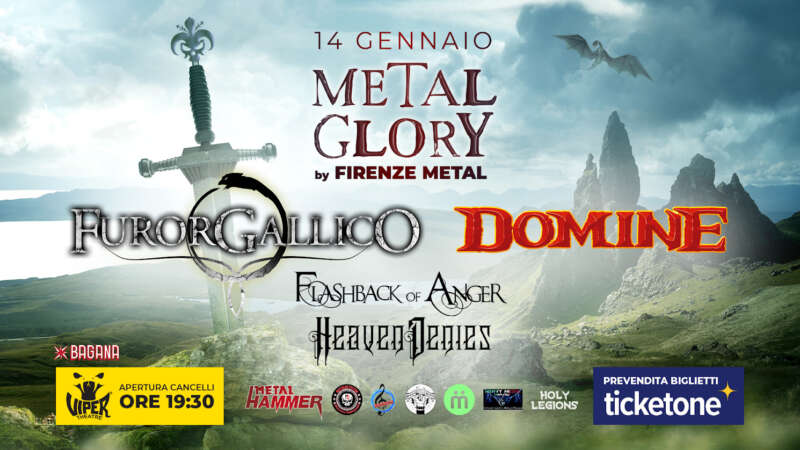 FIRENZE METAL – al Viper Theatre arriva “Metal Glory” la serata dedicata al power metal