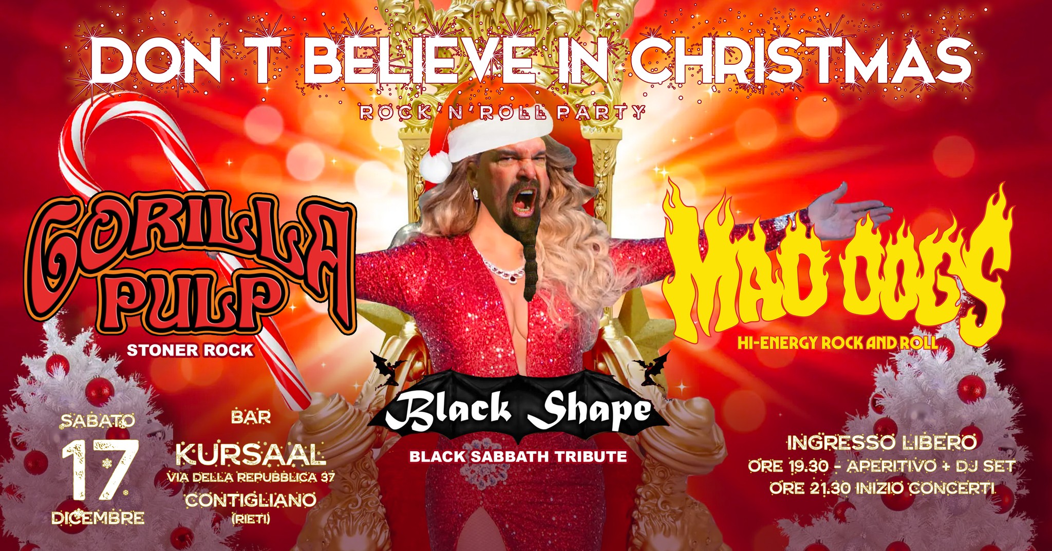 DON’T BELIEVE IN CHRISTMAS – il rock’n’roll party al Kursaal di Contigliano (RI)