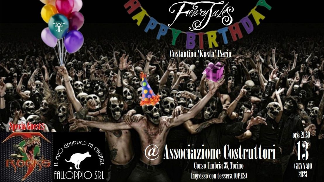 FearyTales + Falloppio SRL + T-Rocks – in concerto venerdì 13 gennaio 2023 @ Associazione Costruttori Torino