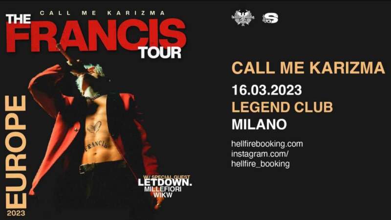 CALL ME KARIZMA – tutti i dettagli della data al Legend Club Milano