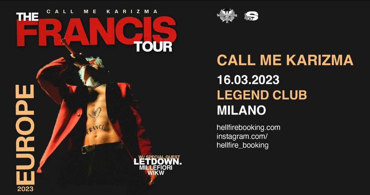 CALL ME KARIZMA – tutti i dettagli della data al Legend Club Milano