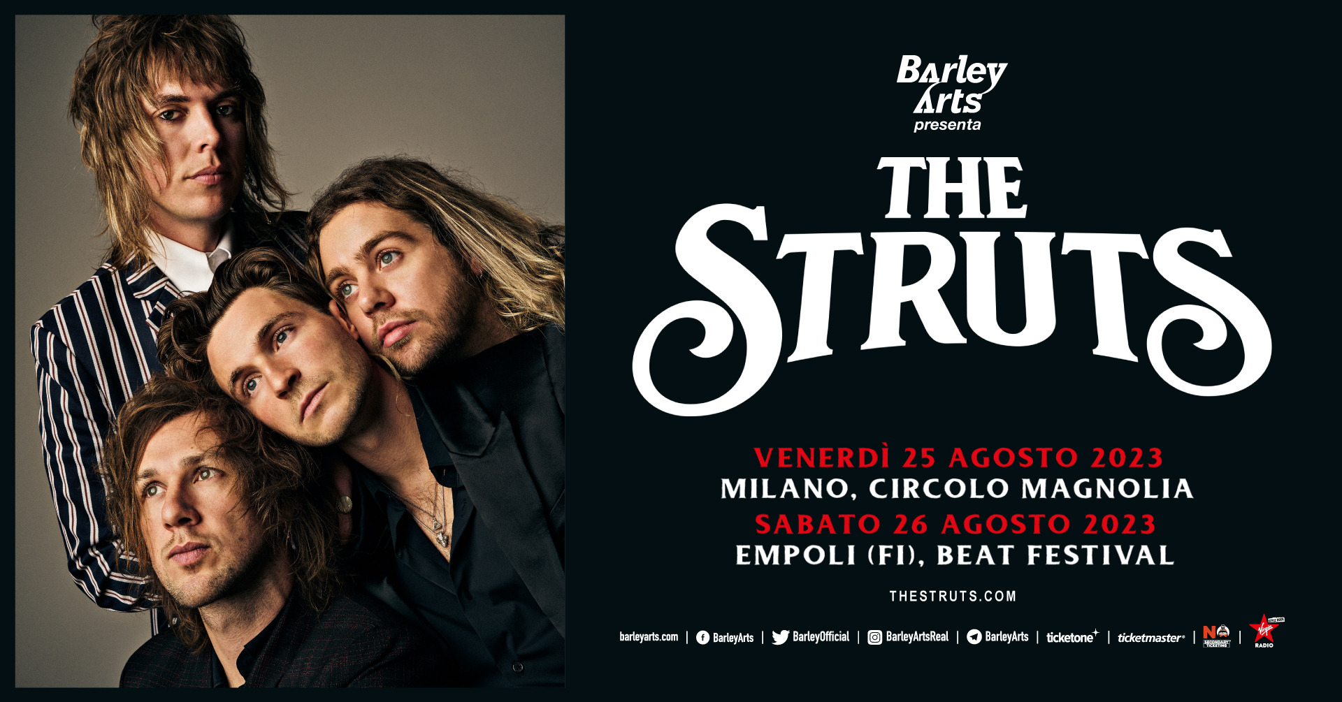 THE STRUTS – una delle più roventi rock band made in UK, in Italia per due date ad agosto