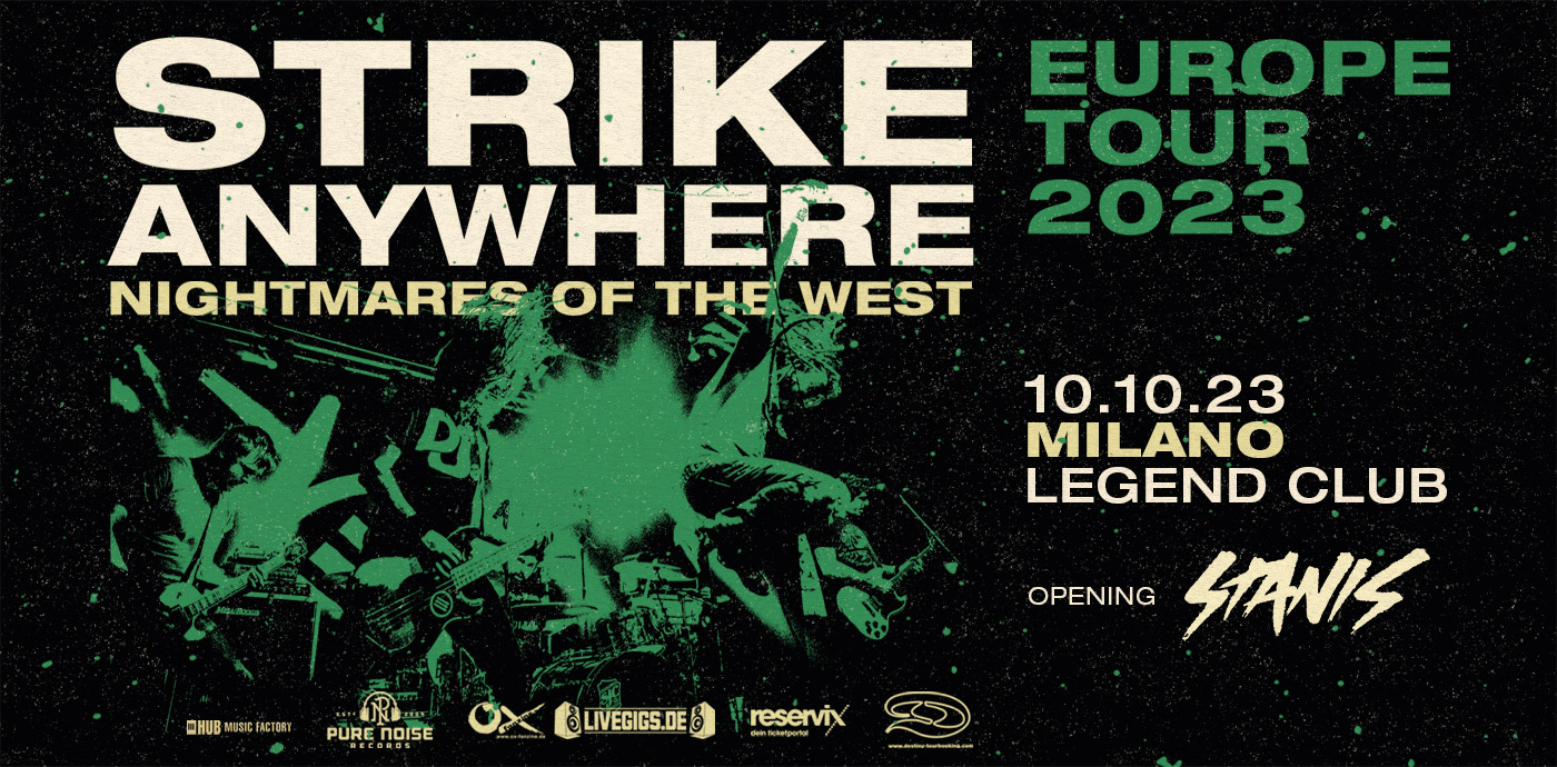 STRIKE ANYWHERE – in concerto in Italia il prossimo 10 ottobre