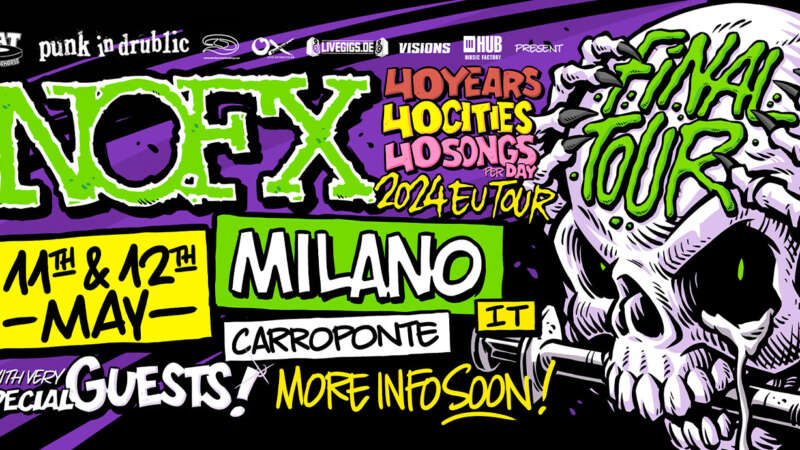 NOFX – due date in Italia a maggio per il tour d’addio