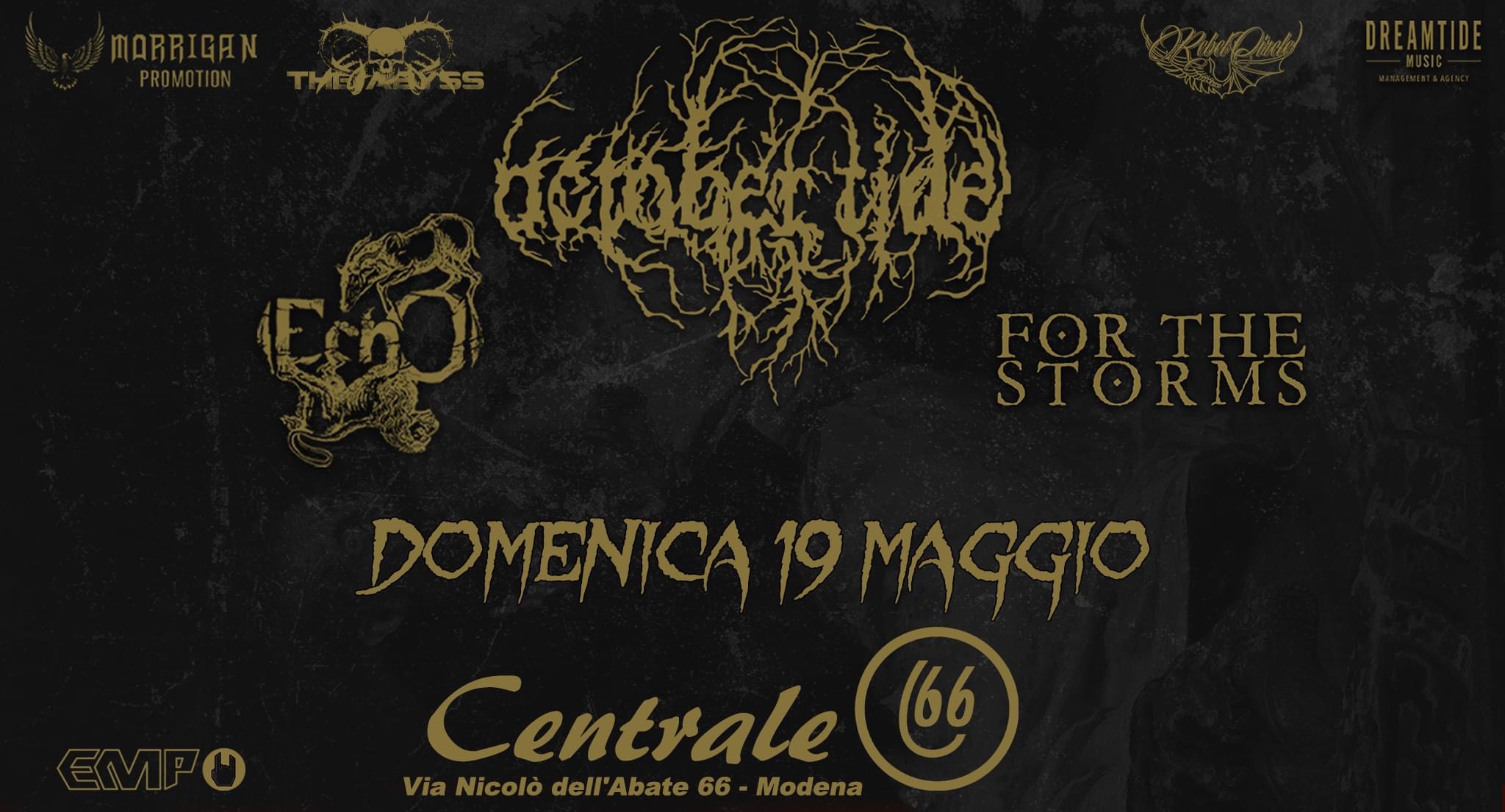 OCTOBER TIDE – con Echo e For the Storms live al Centrale 66 di Modena