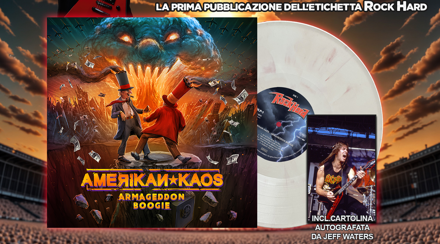 AMERIKAN KAOS – Jeff Waters degli Annihilator presenta il suo nuovo progetto; l’album di debutto “Armageddon Boogie” in uscita il 26 aprile